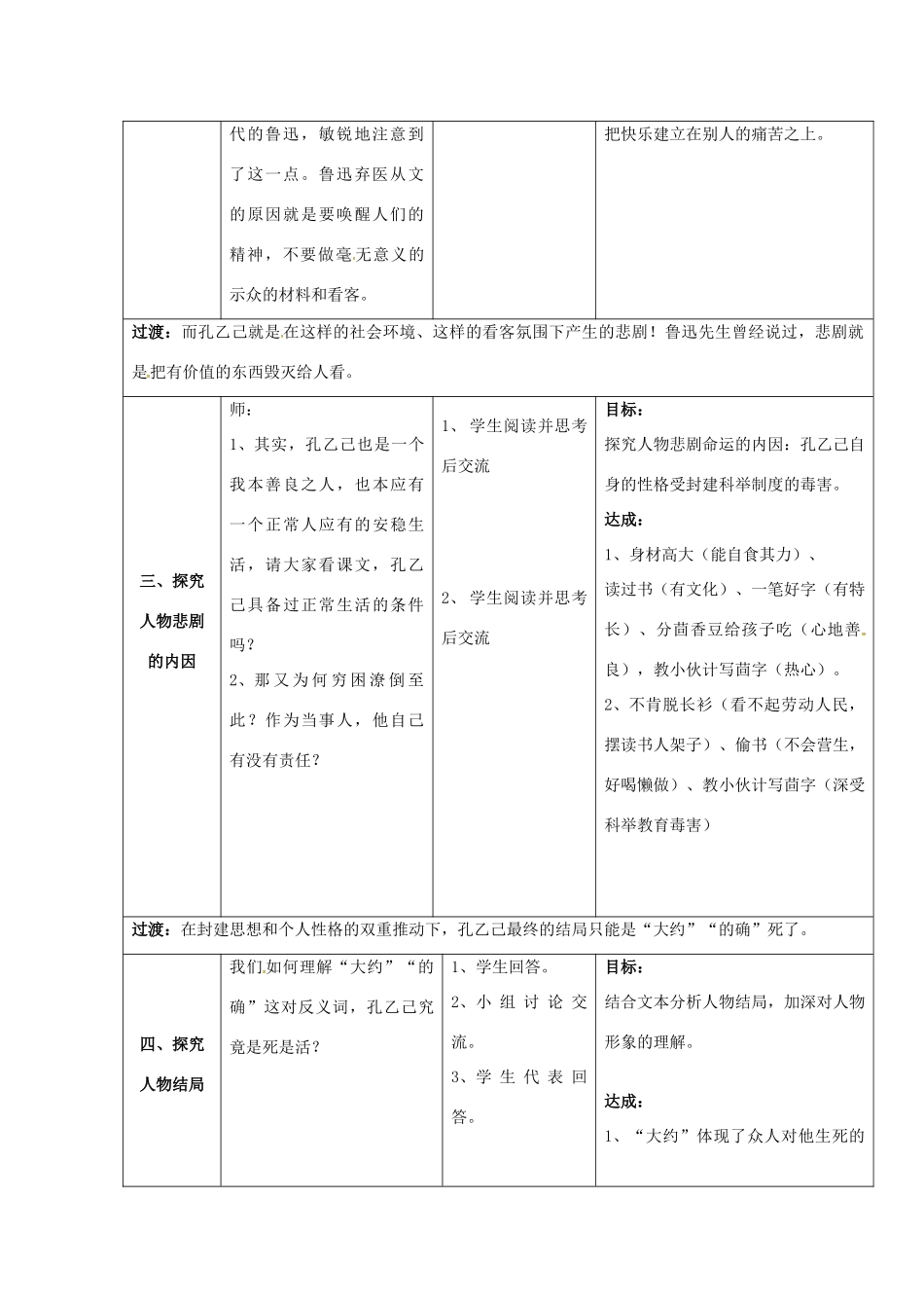 八年级语文下册 16《孔乙己》教案 苏教版-苏教版初中八年级下册语文教案_第2页