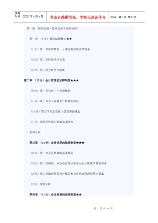 财经法规串讲。