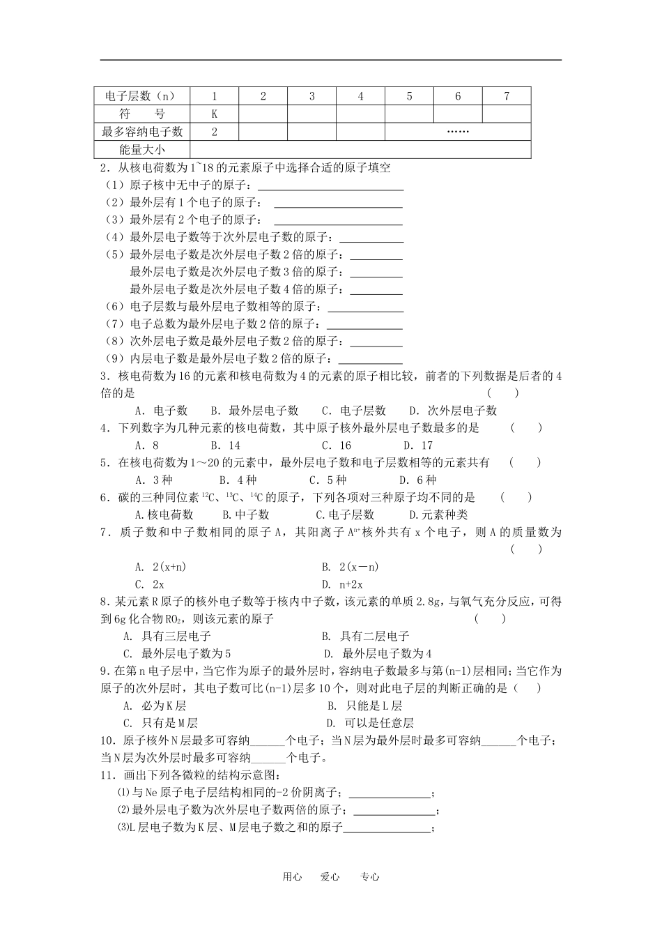 高中化学核外电子的排布规律教案苏教版必修二_第2页