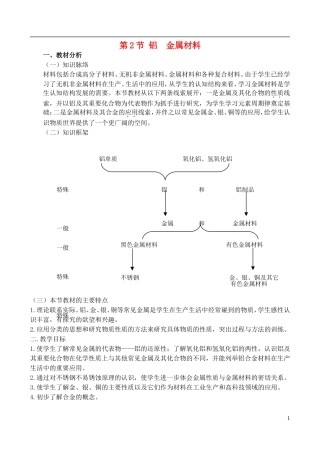 高中化学 4.2《铝、金属材料》教案 鲁科版必修1