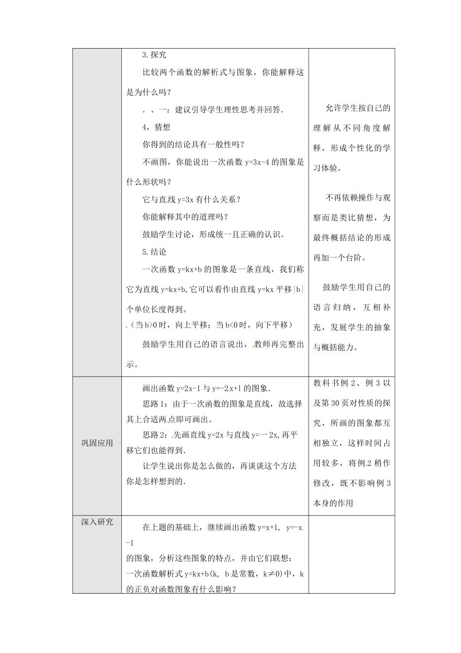新疆克拉玛依市第十三中学八年级数学 《一次函数（2）》教案 人教新课标版_第2页