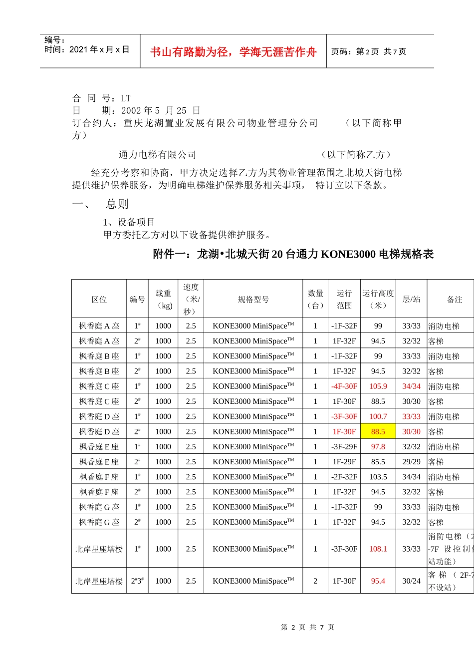 北城天街电梯维保合同_第2页