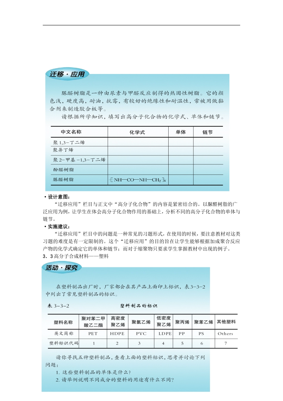高中化学 合成高分子化合物 教案1_第2页