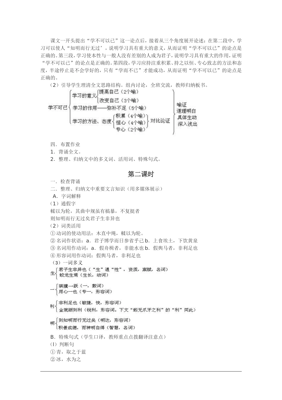 高中语文：3.9 劝学 教案（1） 新人教版07版必修3_第2页