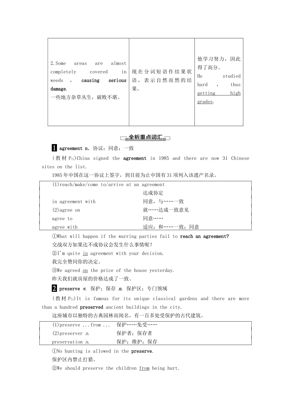 高中英语 Module 6 The World's Cultural Heritage Section Ⅱ Learning about Language教案（含解析）外研版选修7-外研版高二选修7英语教案_第3页