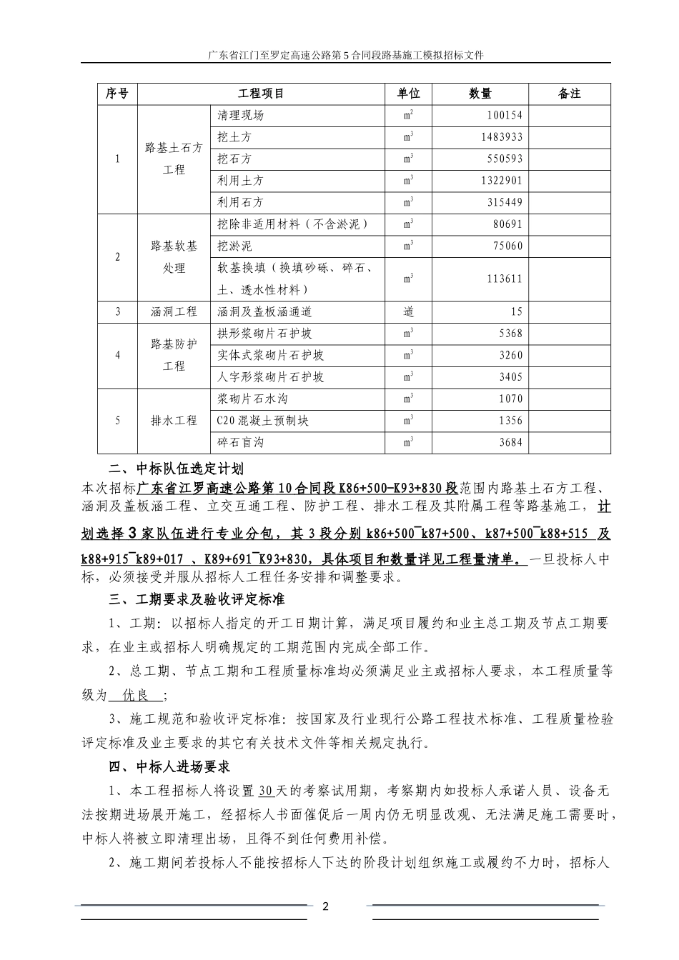 广东省江门至罗定高速公路第10合同段路基工程专业分包_第3页