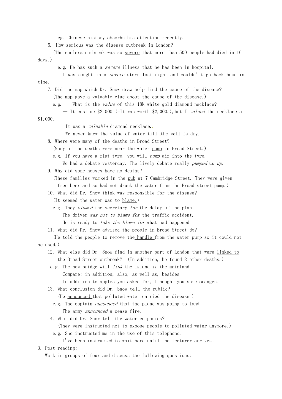 高中英语 Unit1 Great Scientist教案 新人教版必修5-新人教版高二必修5英语教案_第3页