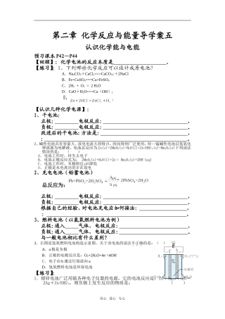 第二章 化学反应与能量导学案五