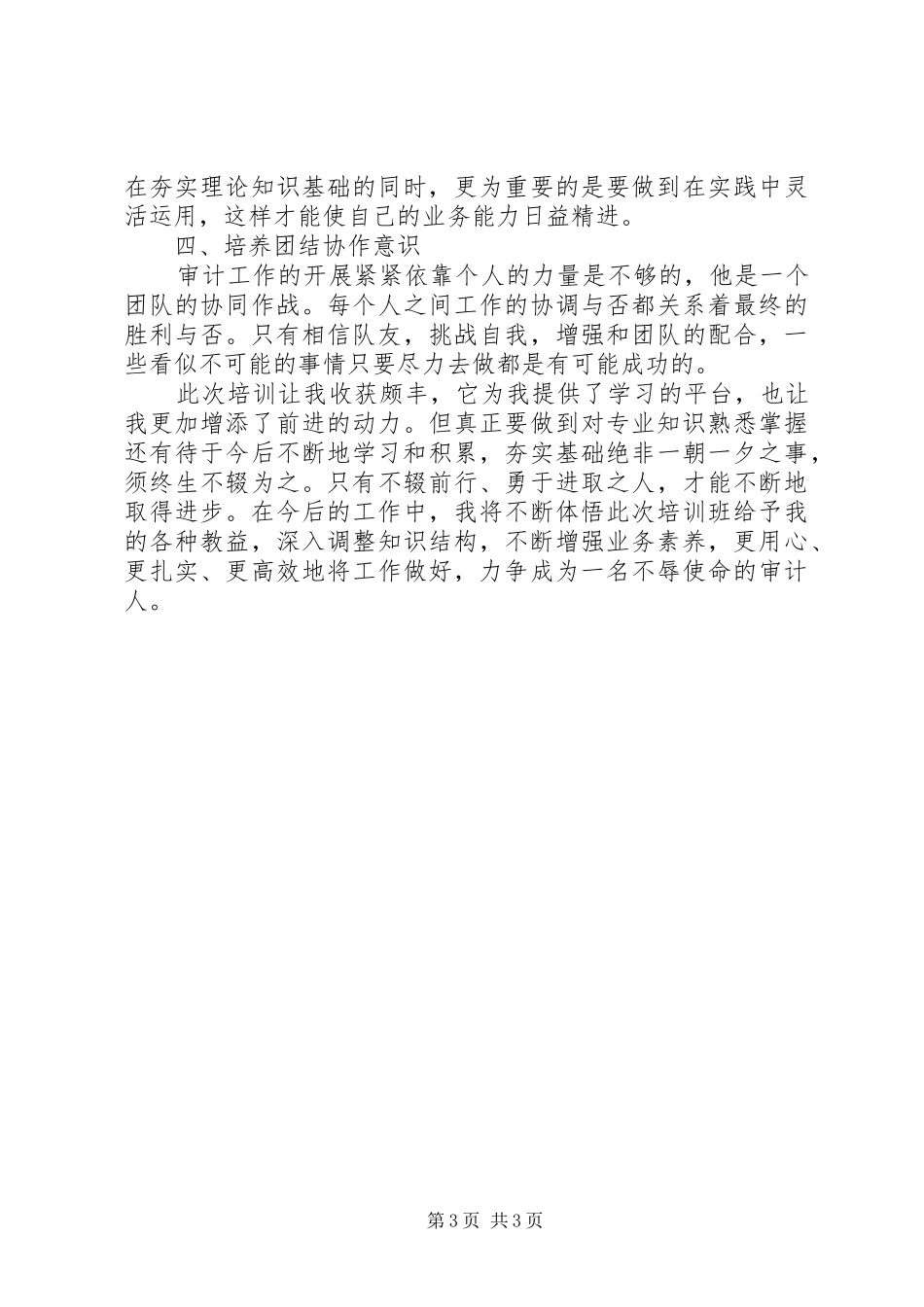 参加集团公司审计培训的心得范文_第3页