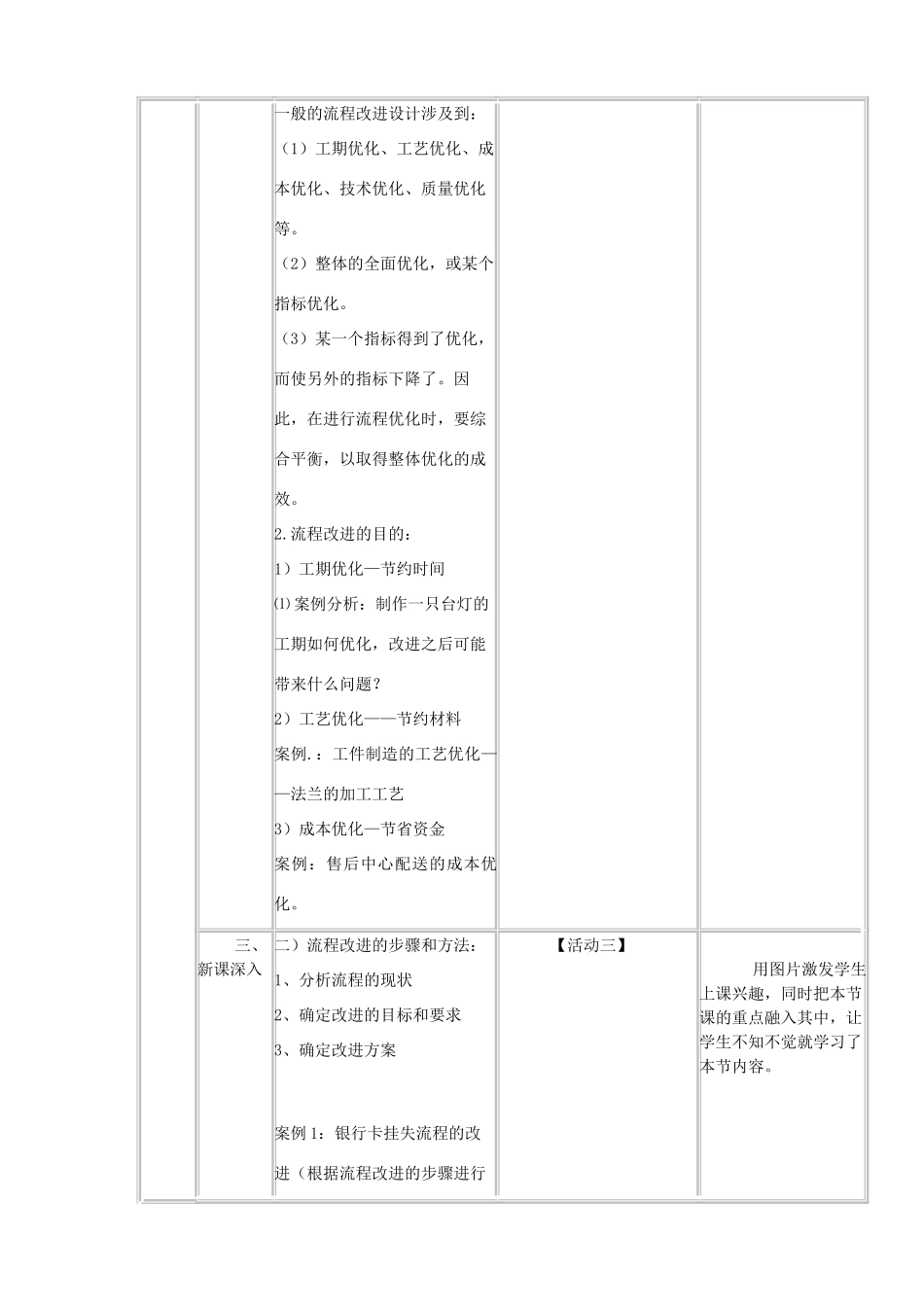 高中通用技术下学期 2.4流程的改进设计教学设计-人教版高中全册通用技术教案_第3页