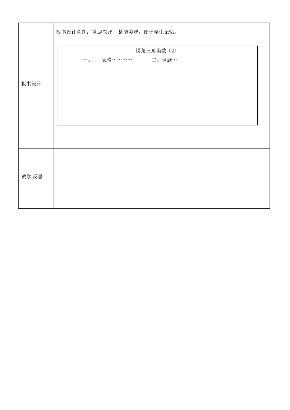 重庆市黔江实验中学九年级数学《锐角三角函数（2）》教案 新人教版_第3页
