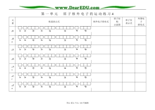 第一单元原子核外电子的运动练习2