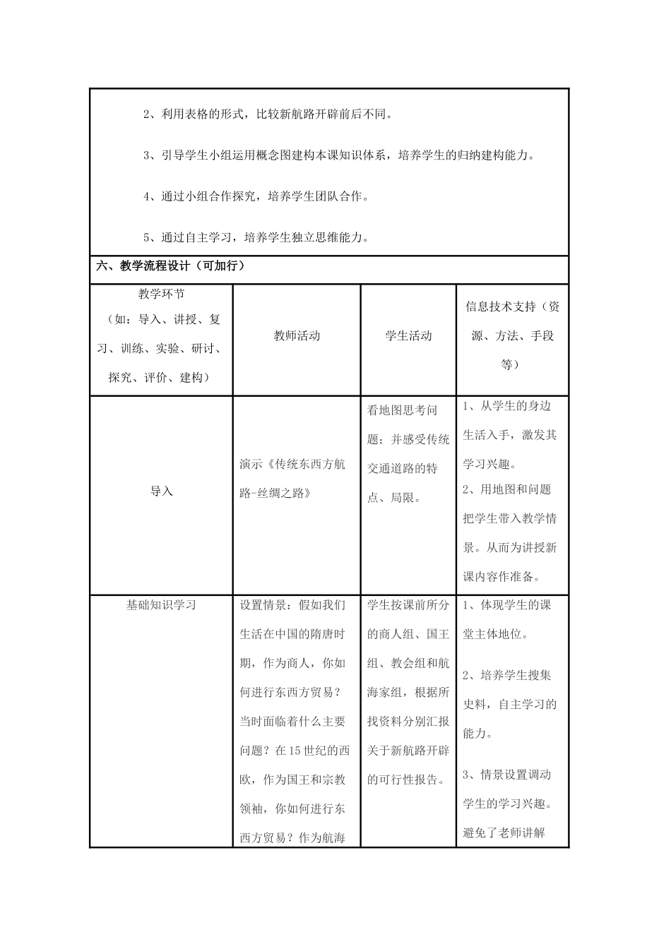 高中历史 第7课 新航路的开辟教案46 岳麓版必修2-岳麓版高一必修2历史教案_第3页