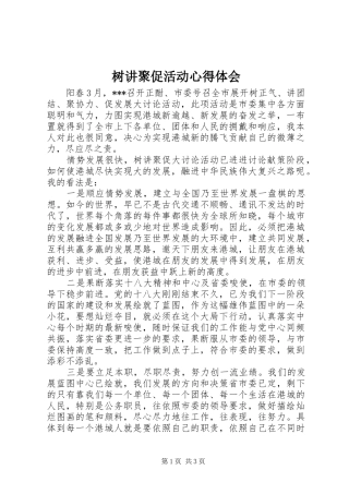 树讲聚促活动心得体会