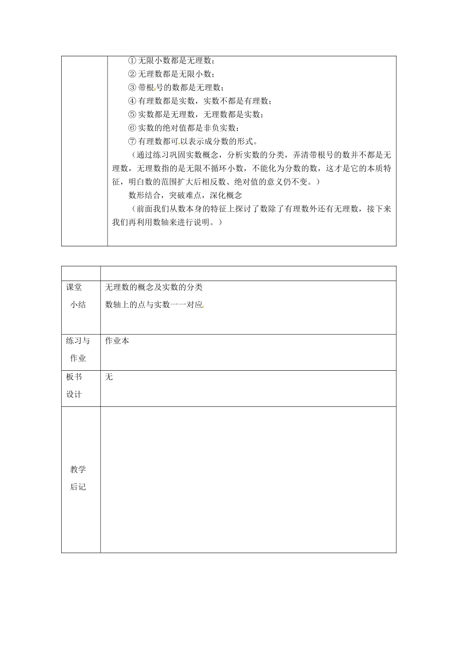 浙江省绍兴县杨汛桥镇中学七年级数学上册 3.2《实数》教案 浙教版_第3页