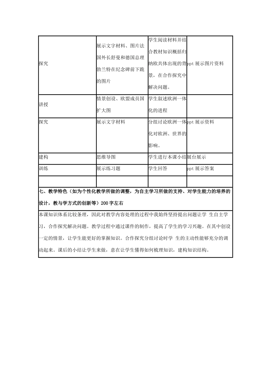 高中历史 第24课 欧洲的经济区域一体化教案10 岳麓版必修2-岳麓版高一必修2历史教案_第3页
