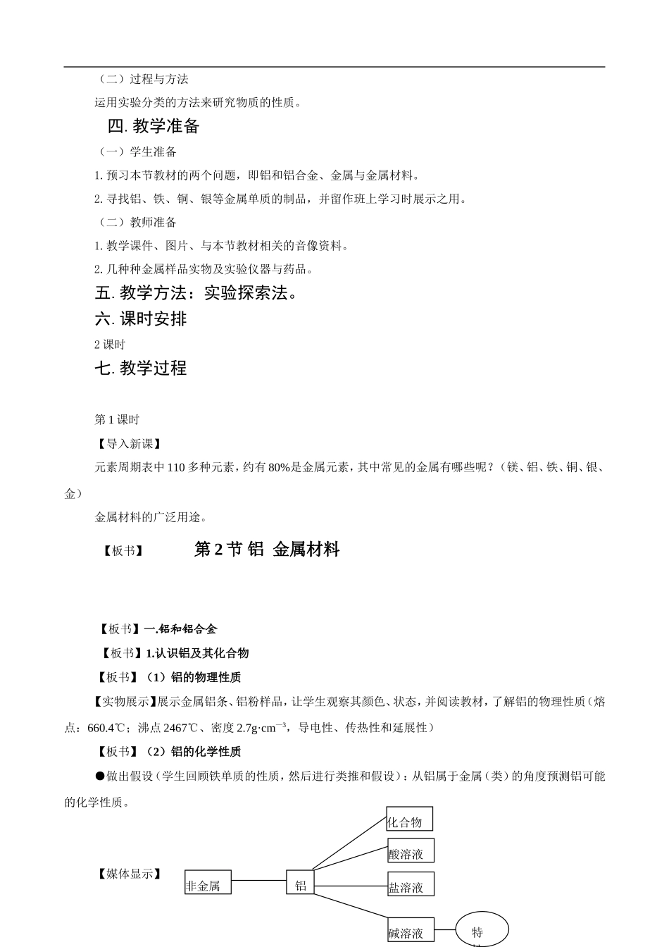 高中化学1.4.2《铝  金属材料》（鲁科版必修1）_第2页