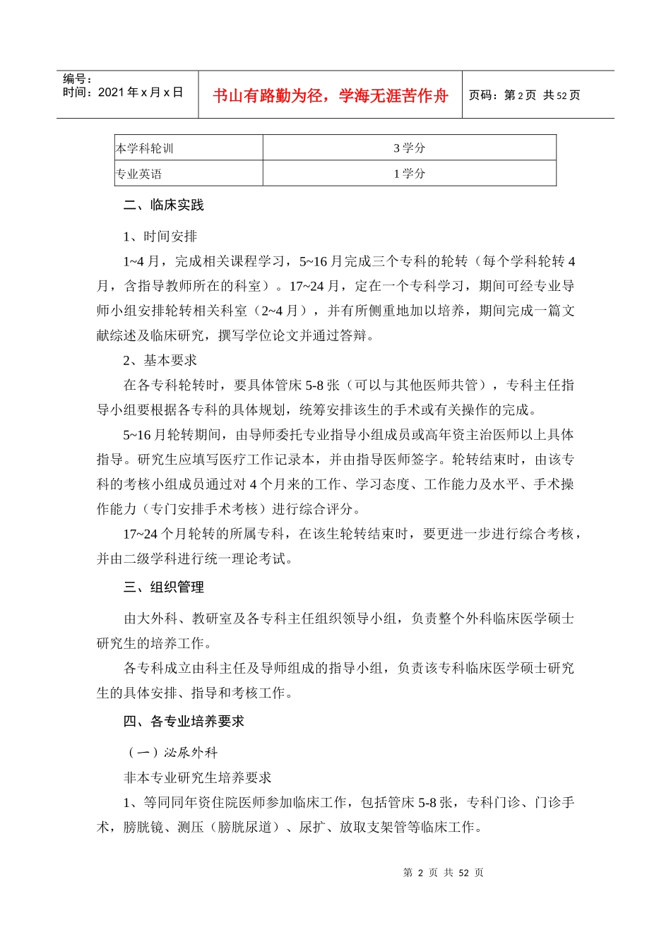 全日制专业学位培养方案-全日制法律硕士专业学位研究生指导_第2页