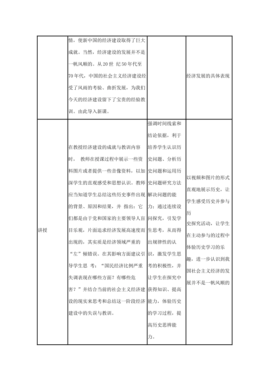 高中历史 第18课 中国社会主义经济建设的曲折发展教案10 岳麓版必修2-岳麓版高一必修2历史教案_第3页