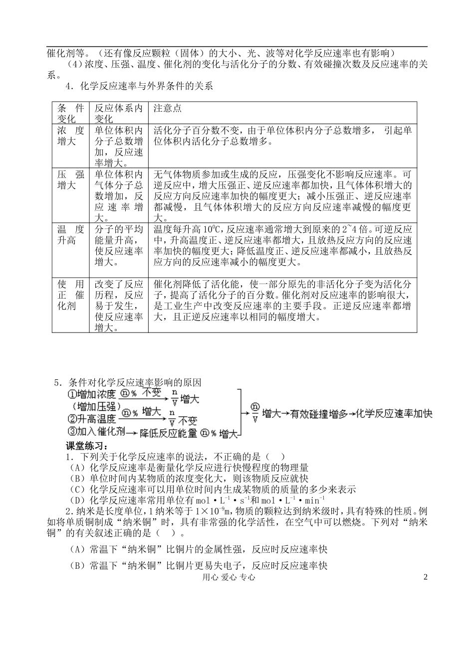 高中化学《化学反应速率》教案9 新人教版选修4_第2页