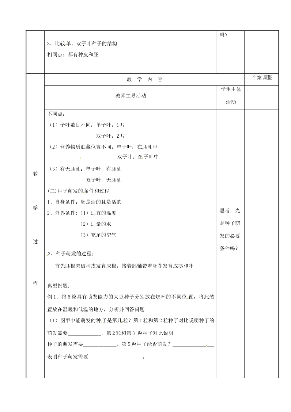 中考生物 专题八 生物的有性生殖复习教案（3） 苏科版-苏科版初中九年级全册生物教案_第2页