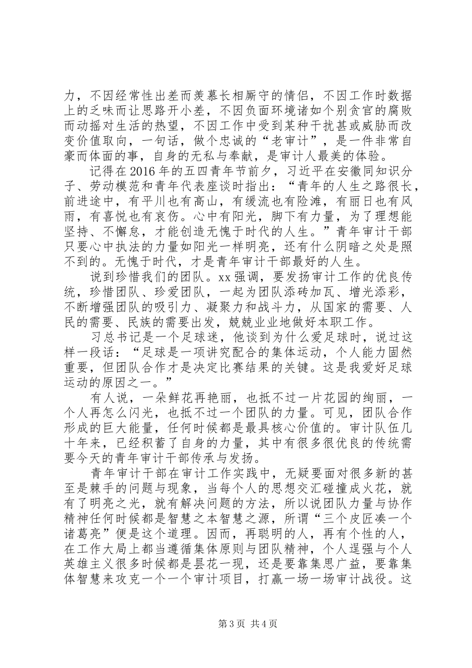 青年审计干部如何落实三个珍惜要求体会_第3页