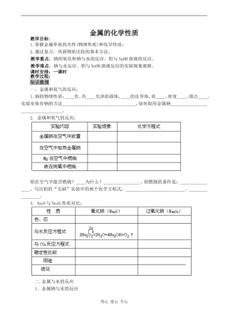 高中化学金属的化学性质 1新人教版必修一