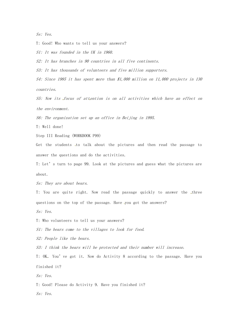 高中英语 Module6 TheFourth Period ExtensiveReading教案 外研版必修5-外研版高二必修5英语教案_第3页