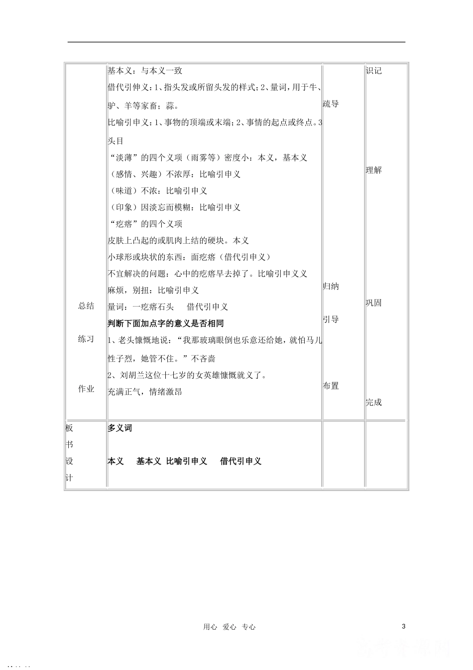 高中语文 4.1《看我“七十二变”—多义词 》教案 新人教版选修《语言文字应用》_第3页