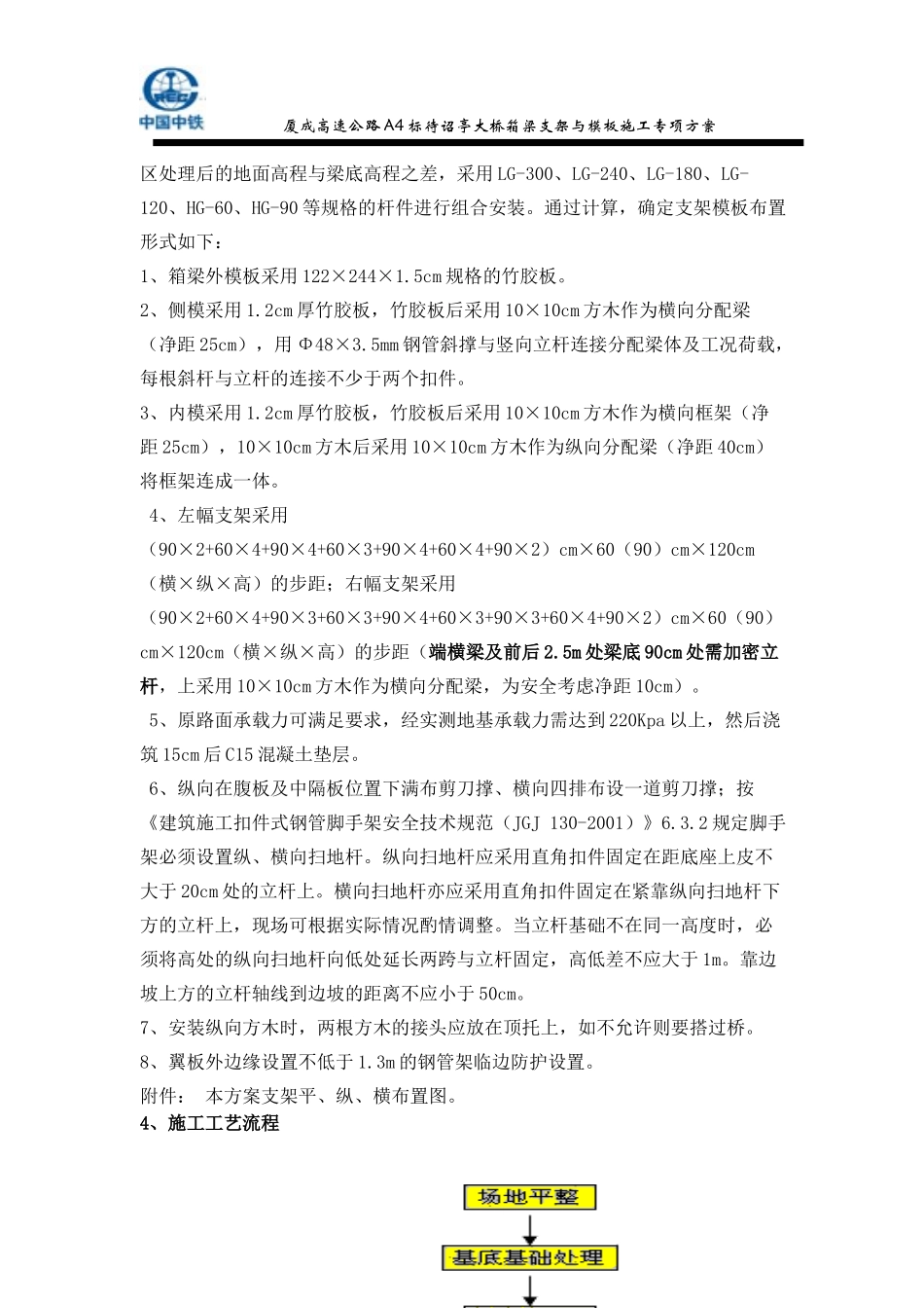 厦成高速公路漳州段A4合同段待诏亭大桥现浇箱梁满堂支_第3页