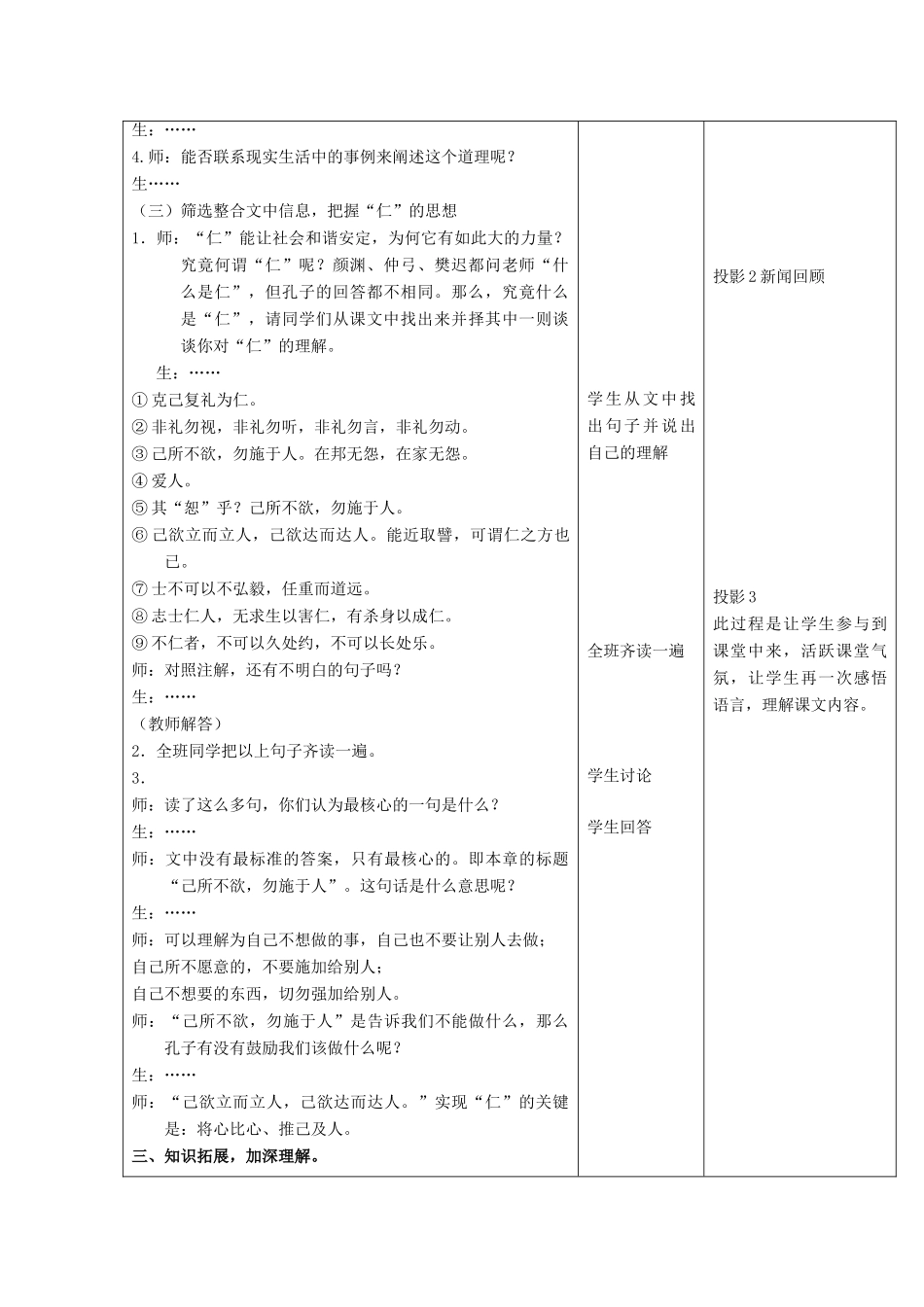 高中语文 第一单元 四 已所不欲，勿施于人教案2 新人教版选修《先秦诸子选读》-新人教版高中《先秦诸子选读》语文教案_第2页