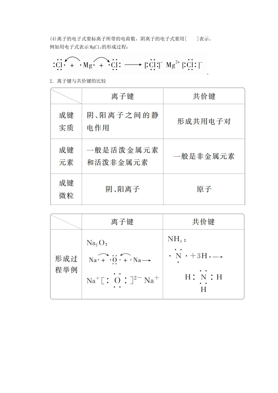 高中化学 第二章 化学键化学反应与能量 第一节 化学键与化学反应 第1课时 化学键与化学反应中的物质变化教案 鲁科版必修2-鲁科版高一必修2化学教案_第3页