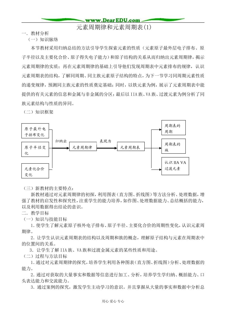 高中化学元素周期律和元素周期表教案(1)鲁科版 必修2_第1页