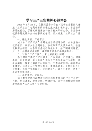 学习三严三实精神心得体会