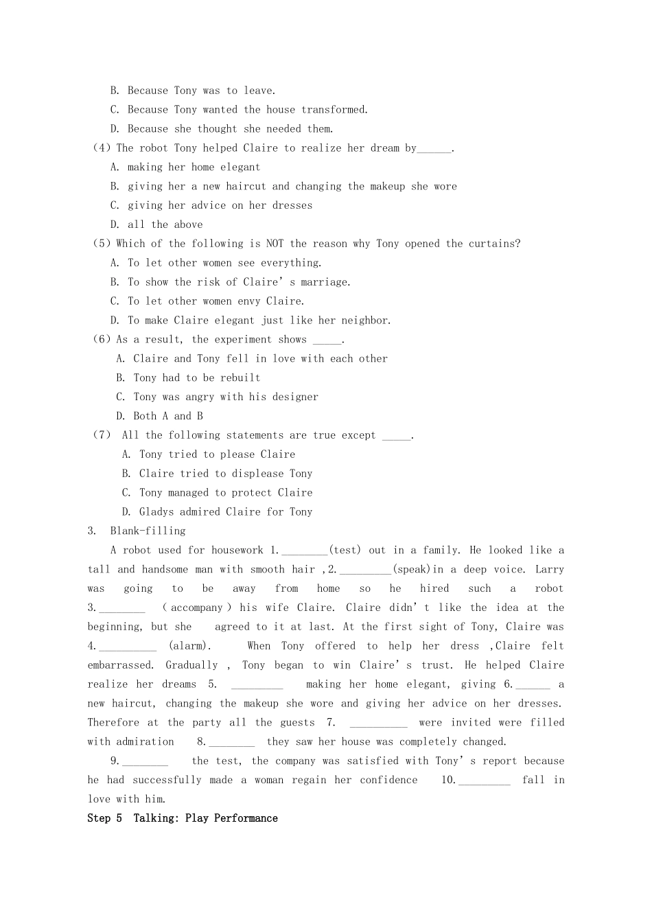 高中英语 Unit2 Robot教案 新人教版选修7-新人教版高二选修7英语教案_第3页