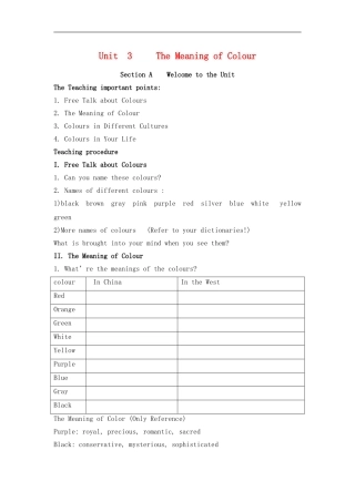 高中英语模块九unit3-welcome to the unit教案牛津版选修9