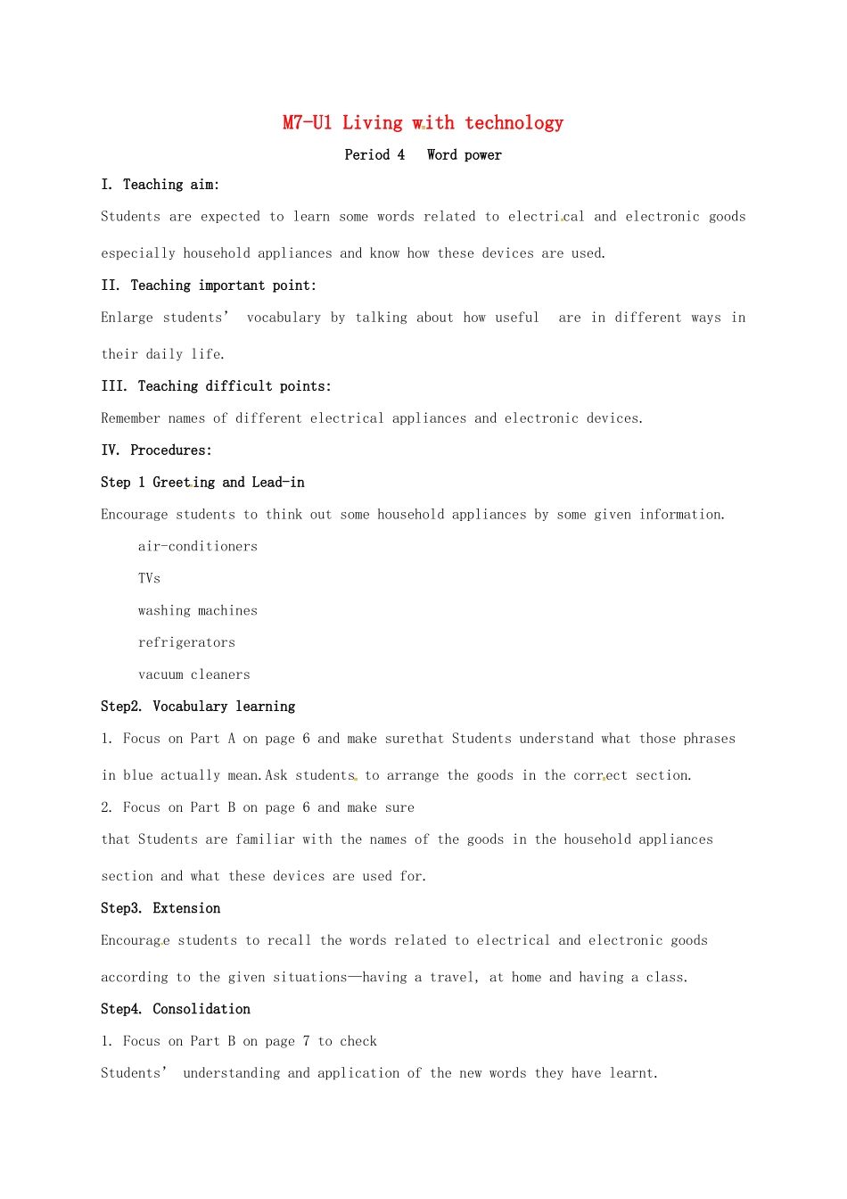 高中英语 Unit 1 Living with technology wordpower教案 牛津译林版选修7-牛津版高二选修7英语教案_第1页