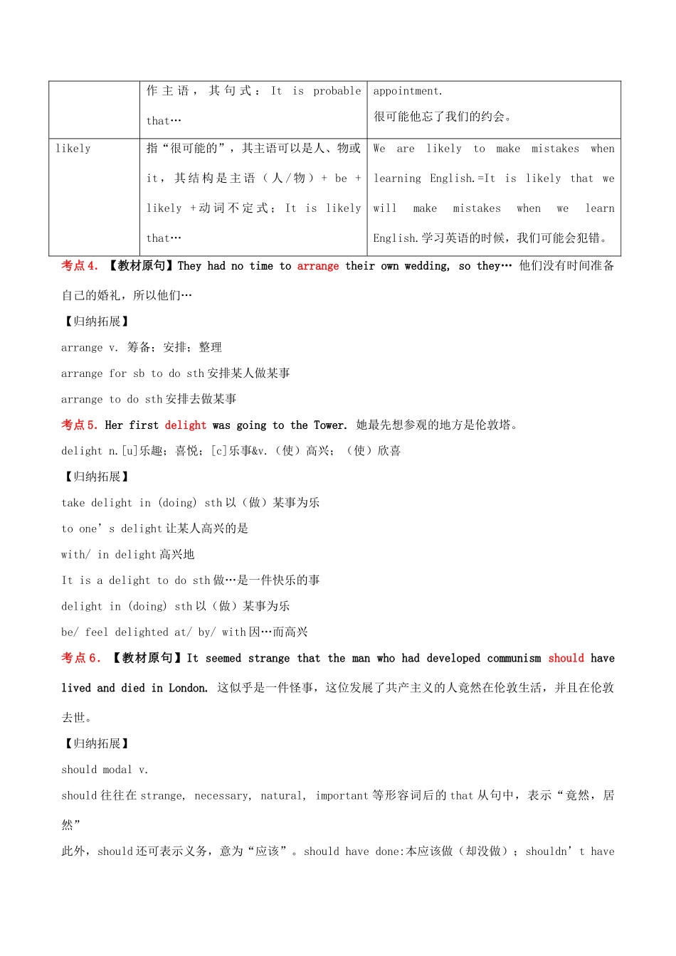 高中英语 专题02 The United Kingdom（结）（基础版）新人教版必修5-新人教版高二必修5英语教案_第2页