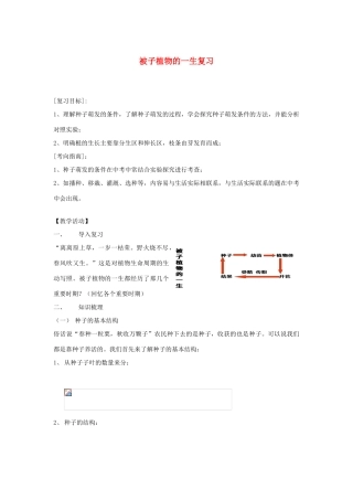 中考生物 被子植物的一生复习教案 新人教版