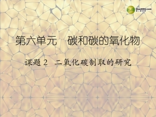 天津市梅江中学九年级化学上册 第六单元 碳和碳的氧化物 课题2 二氧化碳制取的研究课件 （新版）新人教版