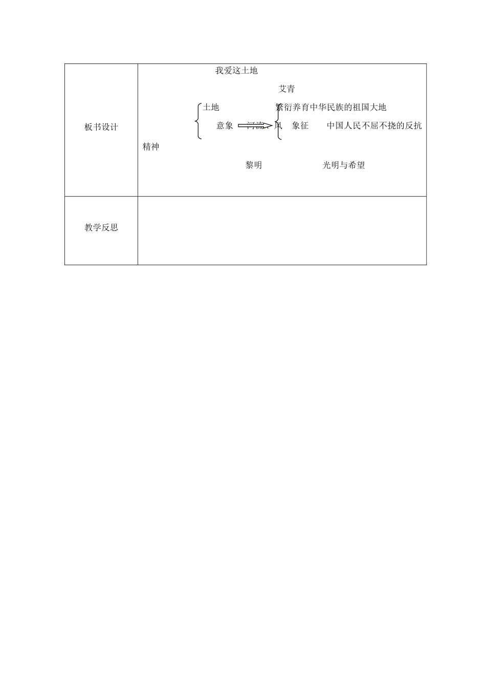 （秋季版）七年级语文上册 第五单元 第17课 我爱这土地教案1 河大版-河大版初中七年级上册语文教案_第3页