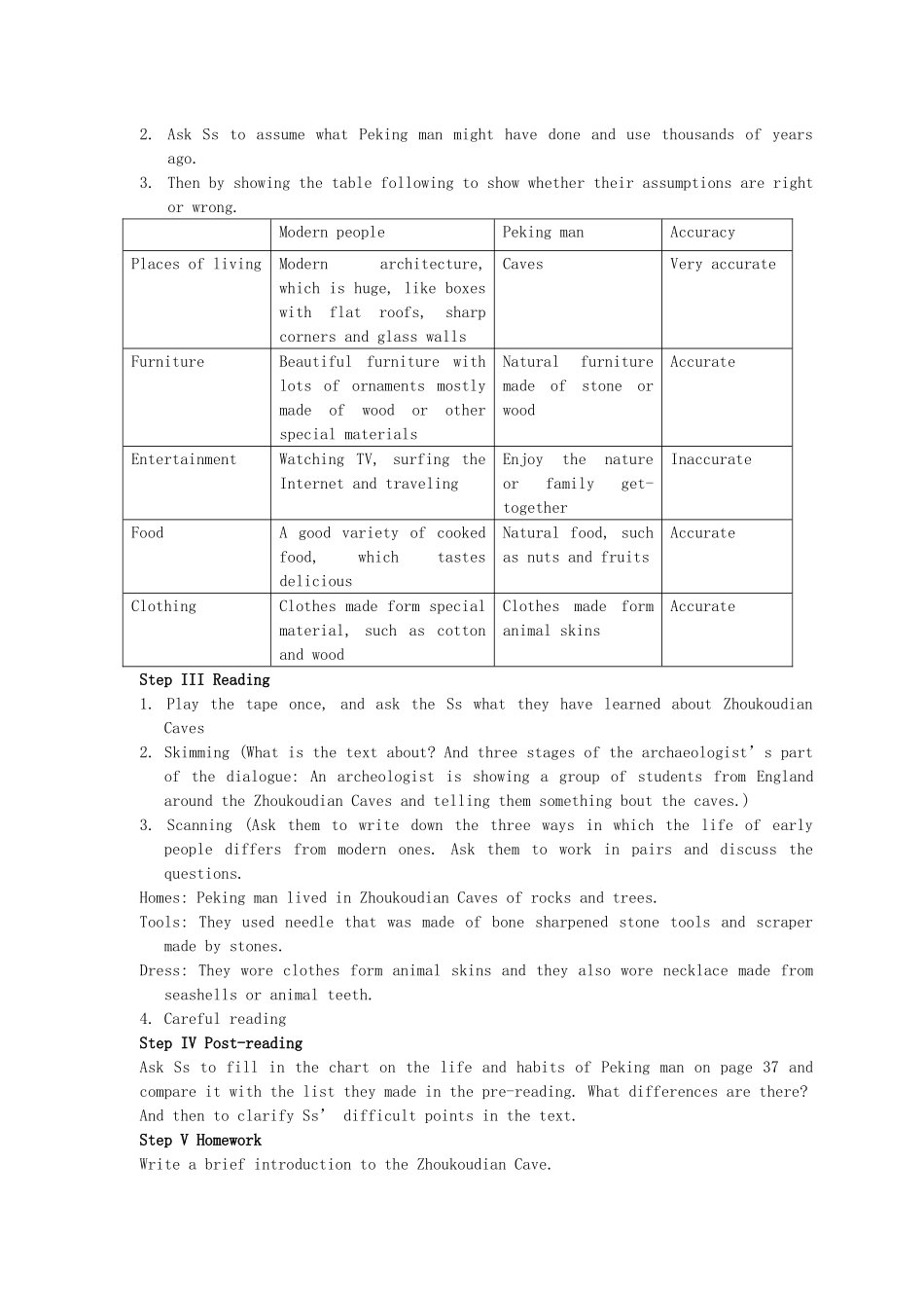 高中英语 Unit5 Meeting your ancestors教案 新人教版选修8-新人教版高二选修8英语教案_第3页