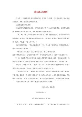 八年级语文下册《成长路上有盏灯》教案 语文版
