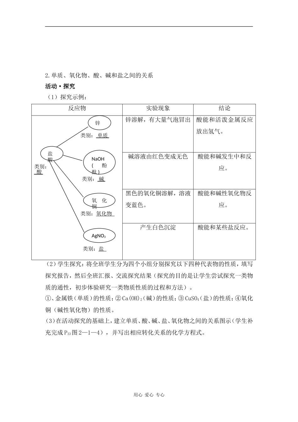 高中化学：第一节物质的分类 第二课时教案 鲁科版必修1_第2页