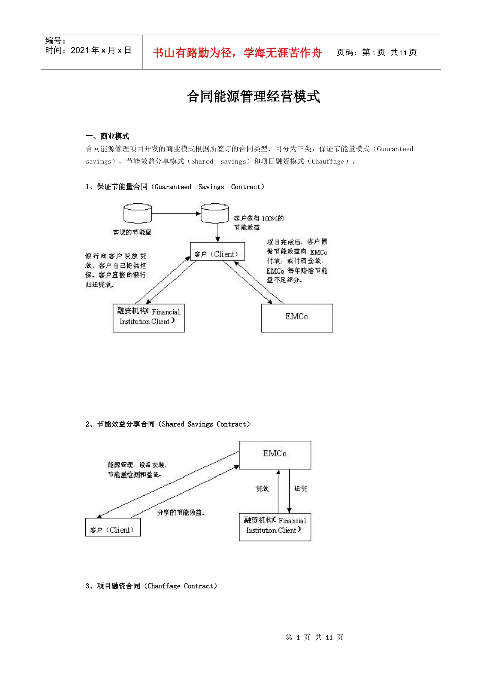 合同能源管理经营模式_第1页