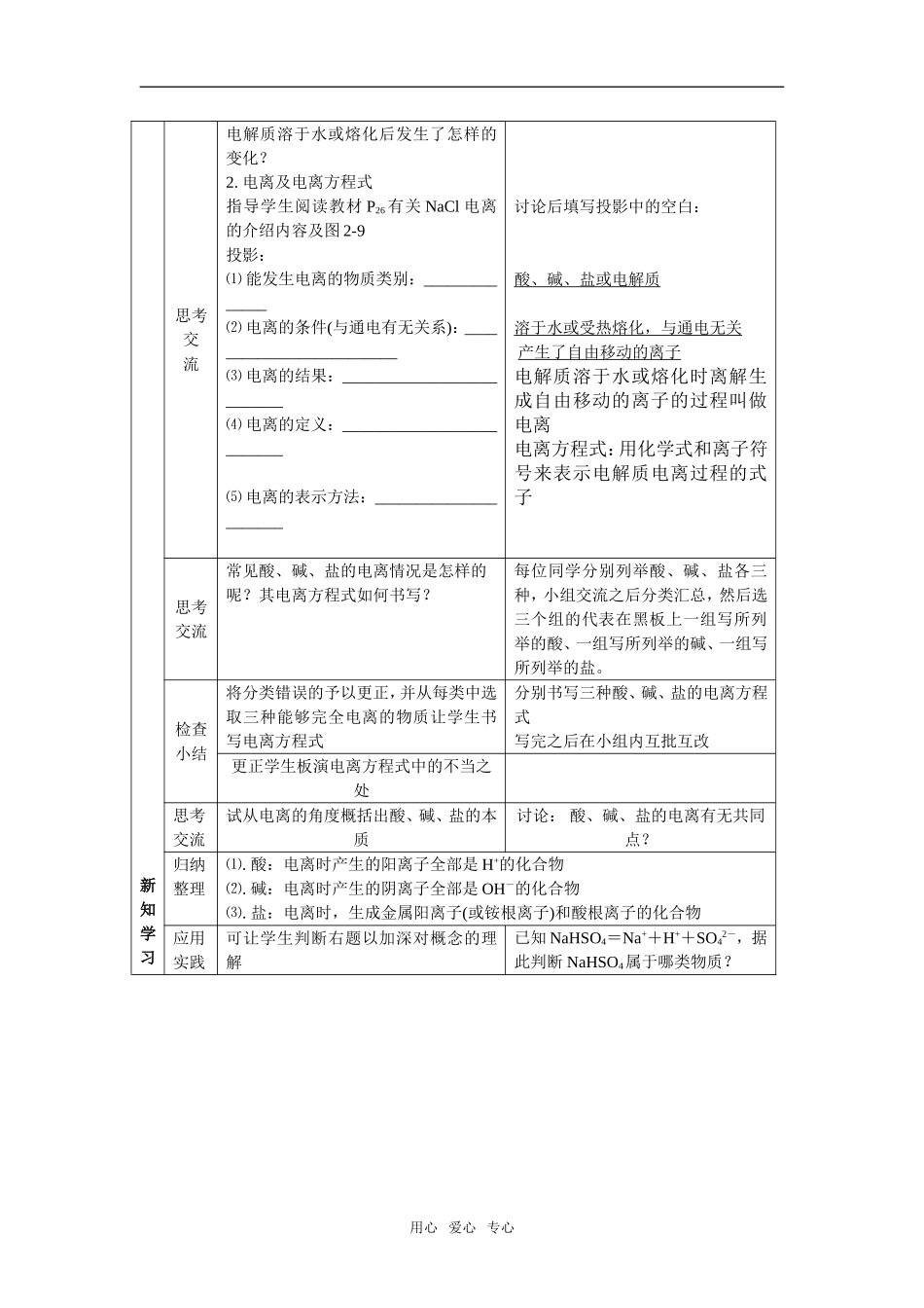 第二章  《化学物质及其变化》：2.2《离子反应》教案+随堂练习（新人教版必修1）_第2页