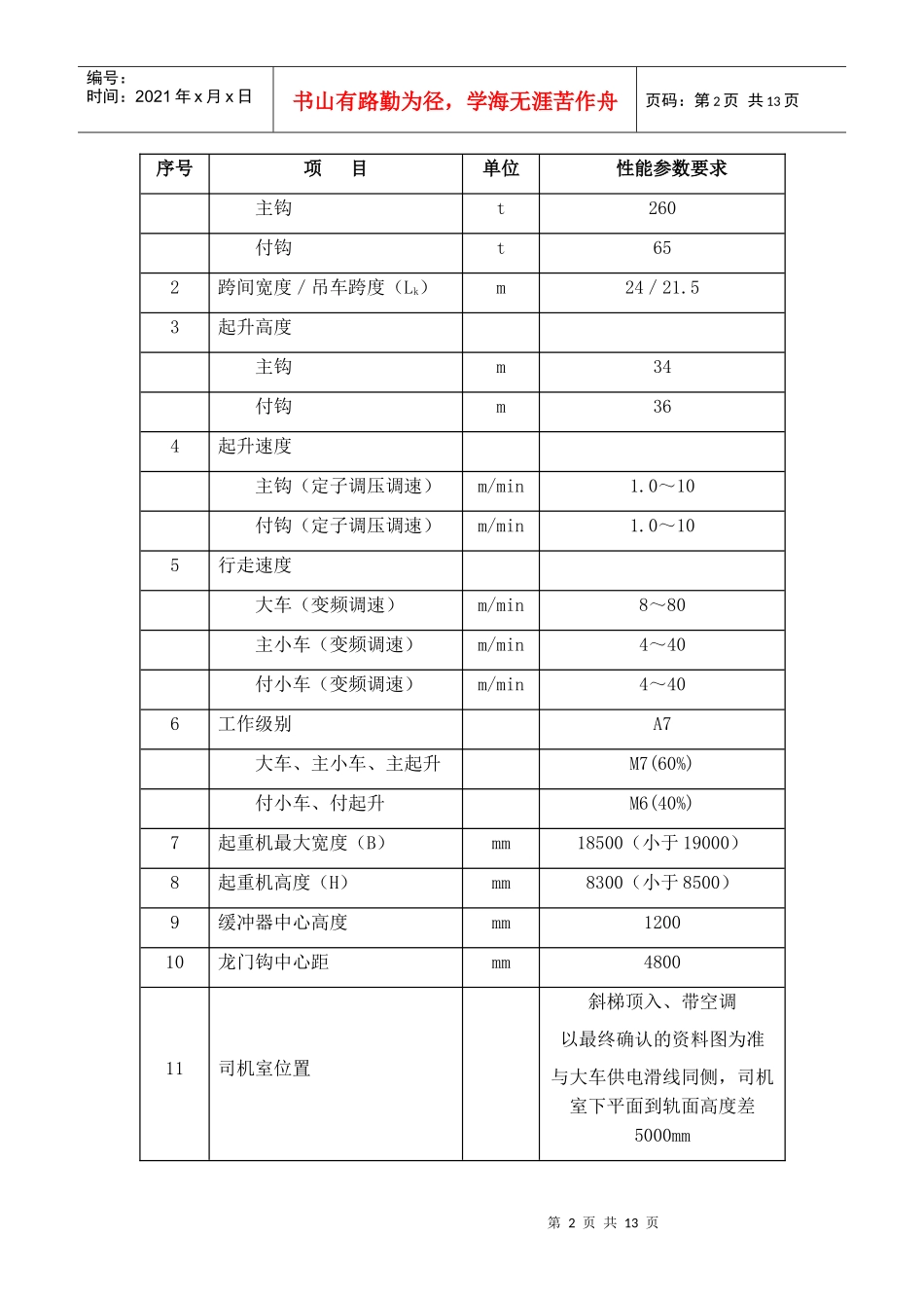 炼钢工程铸造起重机技术协议_第3页