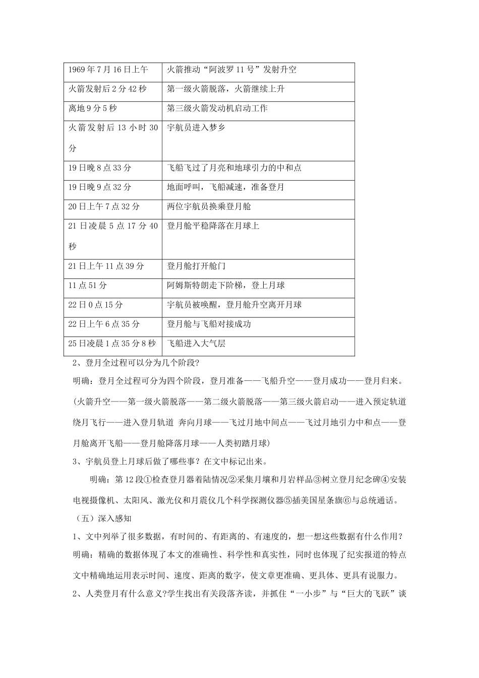 【备课资料】七年级语文上册 第19课《月亮上的足迹》教案 人教新课标版 _第3页