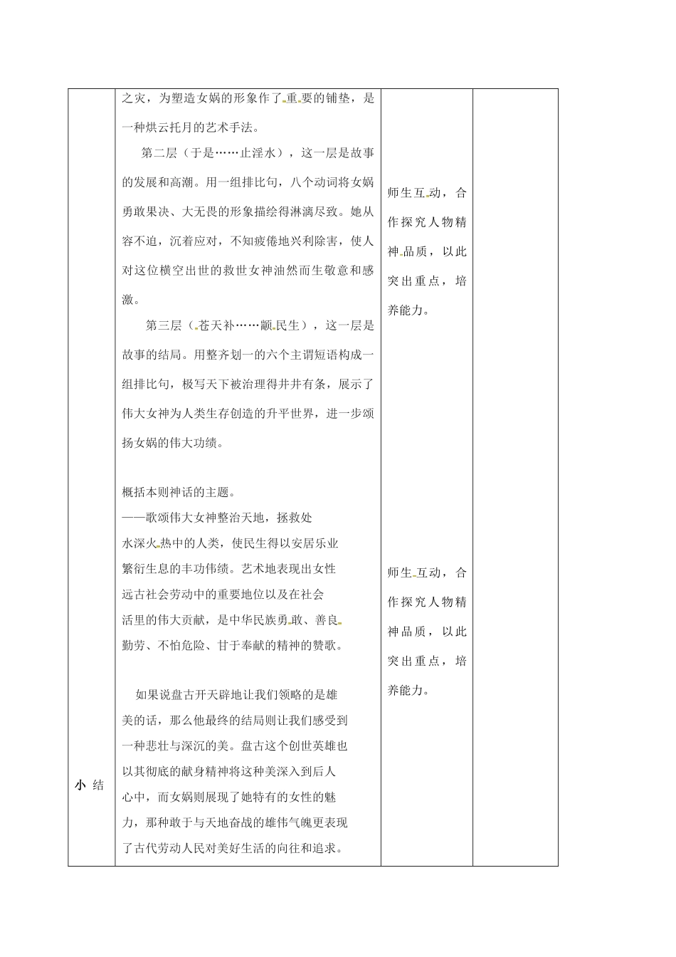 （秋季版）吉林省长春市七年级语文上册 14 古代神话传说五则教案2 长春版-长春版初中七年级上册语文教案_第2页