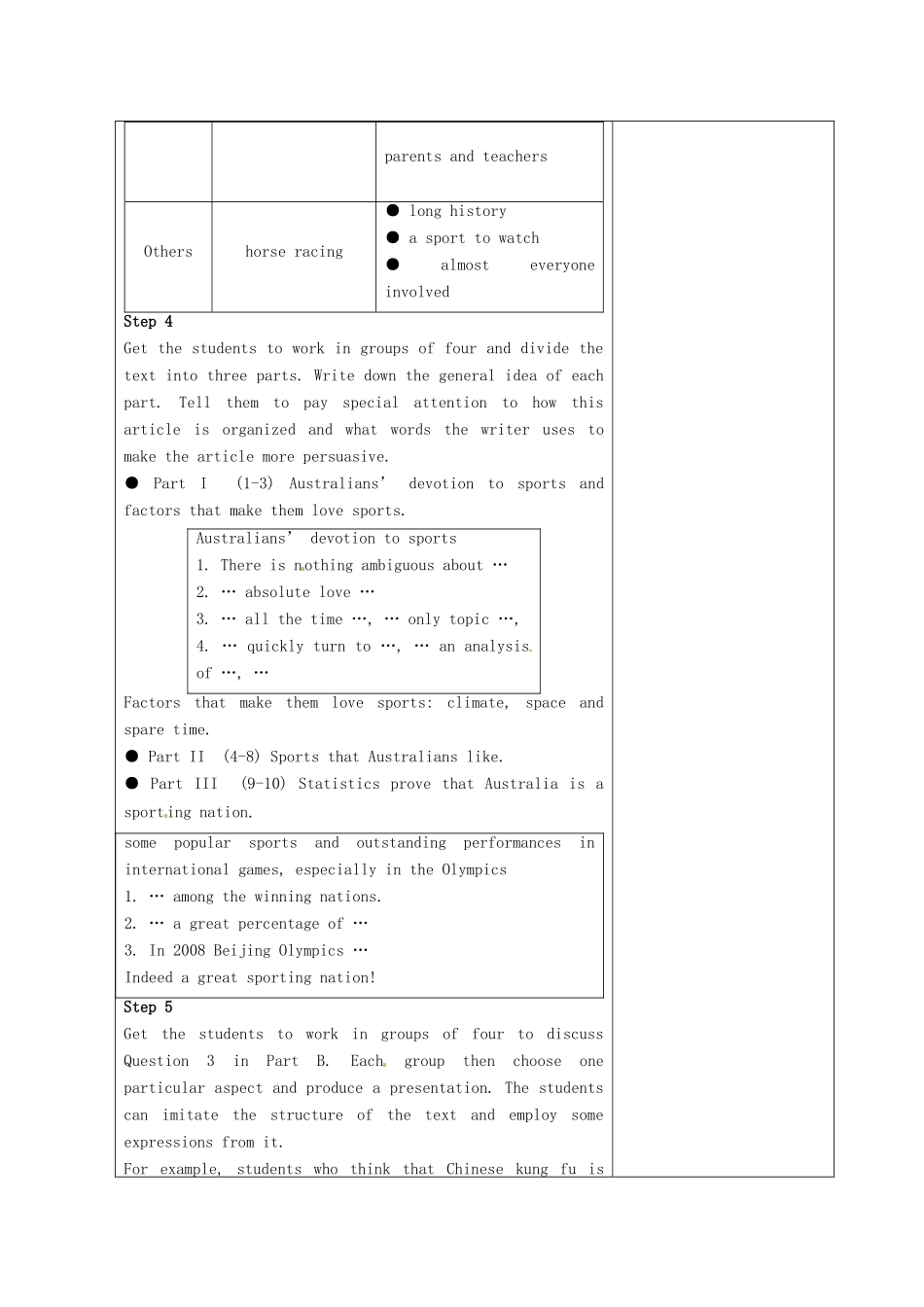 高中英语 Unit1 Other countries，other cultures Project教案 牛津译林版选修9-牛津版高二选修9英语教案_第3页